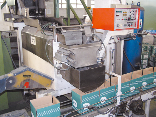 Vista de m&aacute;quina empaquetadora de piezas